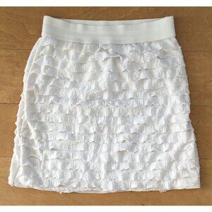 Water Water Every Wear White Over Bathing Suit Skirt Ruffles Size Medium